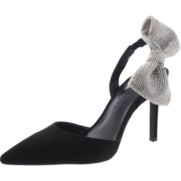 INC International Concepts Shoes - INC Womens pointy toe suede cystal bow heel/INC formal heels